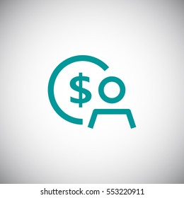  Employee wages icon Vector. 