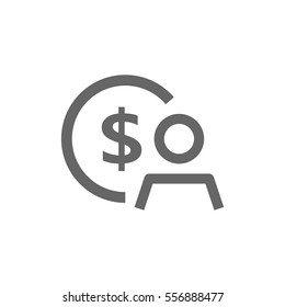  Employee wages icon Vector. 