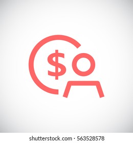  Employee wages icon Vector. 