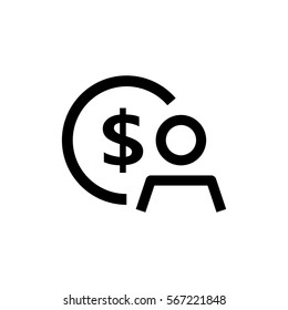  Employee wages icon Vector. 