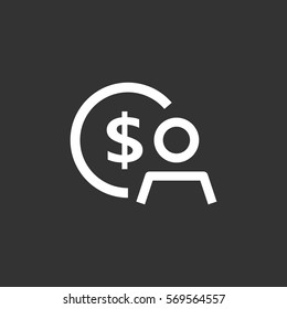  Employee wages icon Vector. 