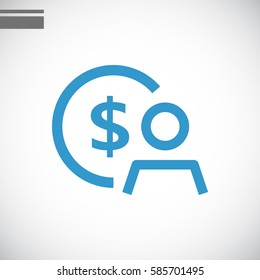  Employee wages icon Vector. 