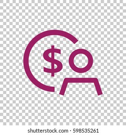  Employee wages icon Vector. 