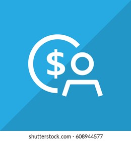  Employee wages icon Vector. 