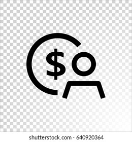  Employee wages icon Vector. 