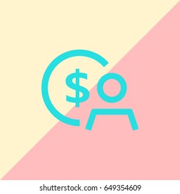  Employee wages icon Vector. 