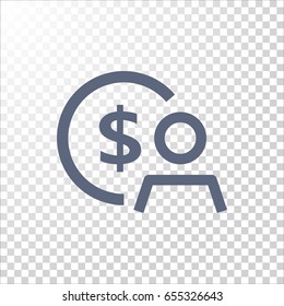  Employee wages icon Vector. 