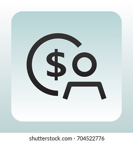  Employee wages icon Vector. 