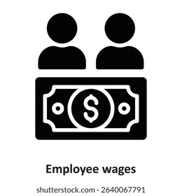 Employee wages Vector Icon which can easily modify or edit
