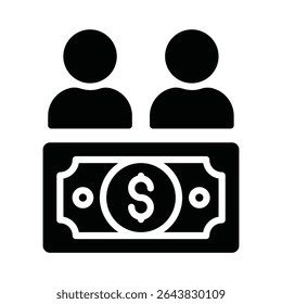 Employee wages Vector Icon which can easily modify or edit
