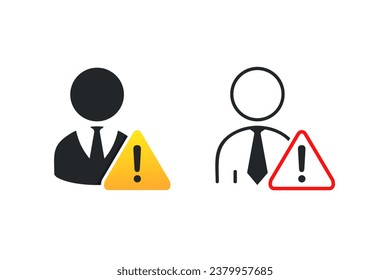 Employee warning icon. Illustration vector