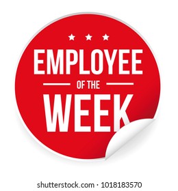 Employee of the Week label sticker