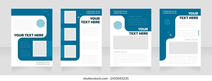 Employee wellness blank brochure layout design. Service info. Vertical poster template set with empty copy space for text. Premade corporate reports collection. Editable flyer paper pages