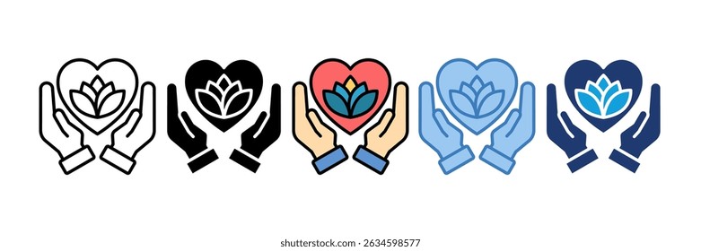 Employee Wellness Icon Element For Design