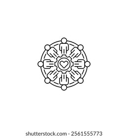 Employee Wellness Line Icon. linear style sign for mobile concept and web design. Outline vector icon.