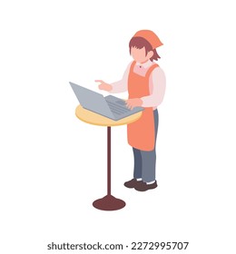 Employee woman using a personal computer