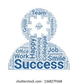 employee word cloud. tag cloud about employee