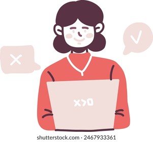 employee work in office activity vector illustration people in workspace