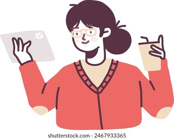 employee work in office activity vector illustration people in workspace