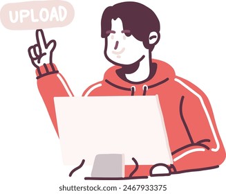 employee work in office activity vector illustration people in workspace