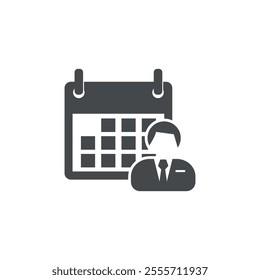 Employee work scheduling flat design illustration vector.