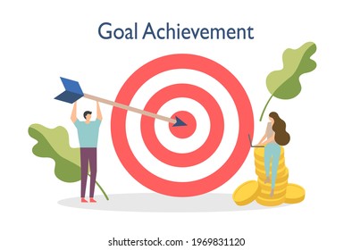 Employee work as teamwork to achieve their goal with passion and ambition. Goal achievement.