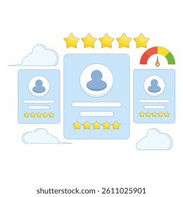 employee or worker recruitment concept. selecting the best job candidate. recruitment for vacant position. job applicant information. flat style design illustration in background.