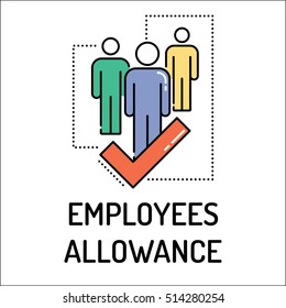 Icono de línea de asignación de empleados