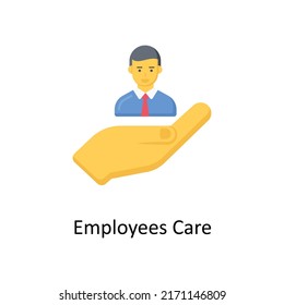 Employees Care  vector flat icon for web isolated on white background EPS 10 file