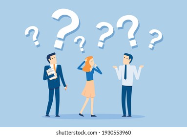 Employees do not understand orders and questions, Vector illustration in flat style