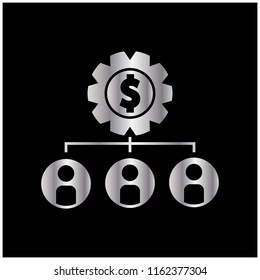 employees with earning vector illustration