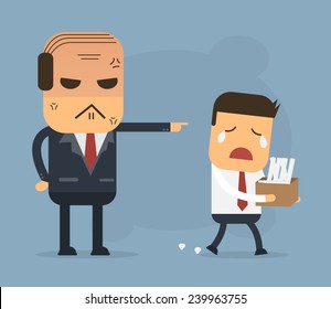 Employees Getting Fired By Boss Vector Stock Vector (Royalty Free ...