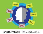 Employees are given an option for a 4 days only work week schedule. Editable Clip Art.