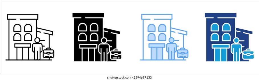 Employees Icon Set Multiple Style Collection