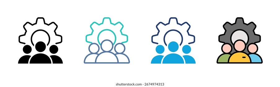 Employees Icon Set Multiple Style Collection