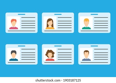 Employees Identification Card Personal Info Data Stock Vector (Royalty ...