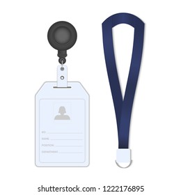 Employees identification card, Tag name, Vector, Illustration.