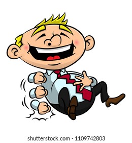 The Employees Laughing Out Loud Cartoon Vector