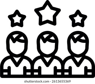 Employees Line Vector Icon Design