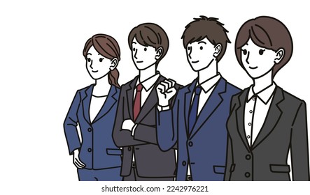 Employees looking to the future