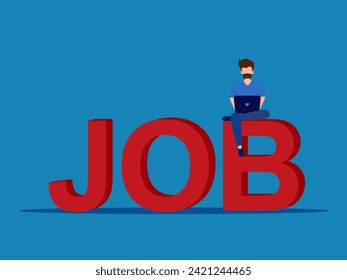 Employees are looking for work. man looking for work 