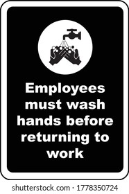 143 Employees must wash hands Images, Stock Photos & Vectors | Shutterstock