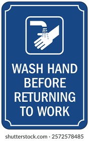 Employees must washing hands warning sign