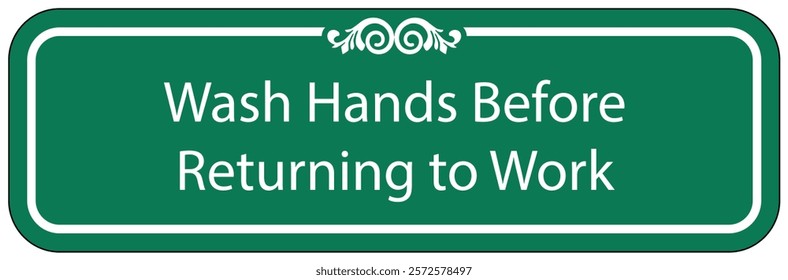 Employees must washing hands warning sign