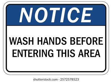 Employees must washing hands warning sign