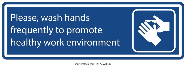 Employees must washing hands warning sign