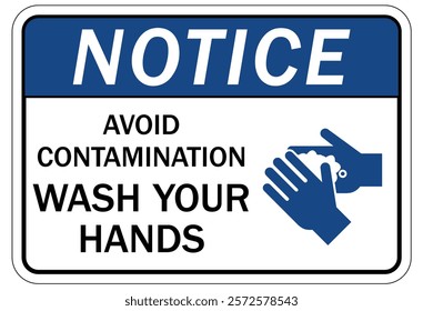 Employees must washing hands warning sign