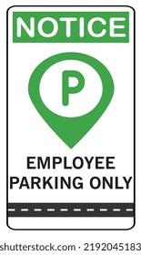 Employees Parking Only sign icon