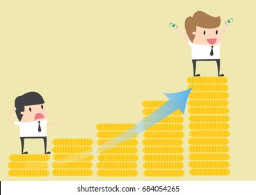 Employees promoted Or a successful businessman vector