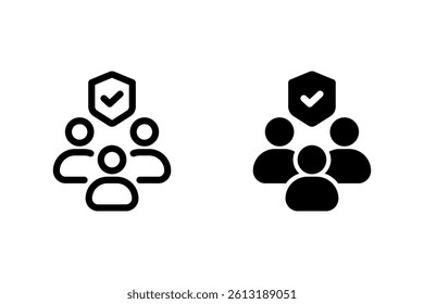 employees Protection icon set. vector illustration